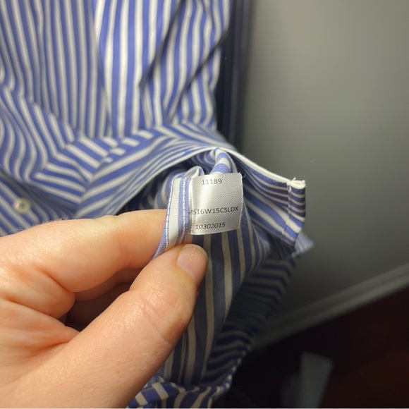 Peter Millar Men’s Blue White Striped Cotton Shirt in size 3XL Seaside Finish - Picture 5 of 10